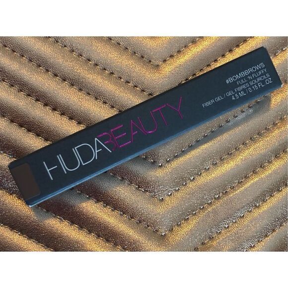 HUDA BEAUTY -  NWT #BombBrows Full & Fluffy Fiber Gel in #4 Light Brown - Picture 10 of 11